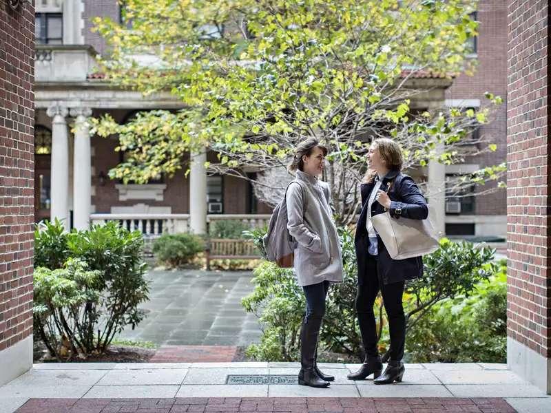 Students in the courtyard